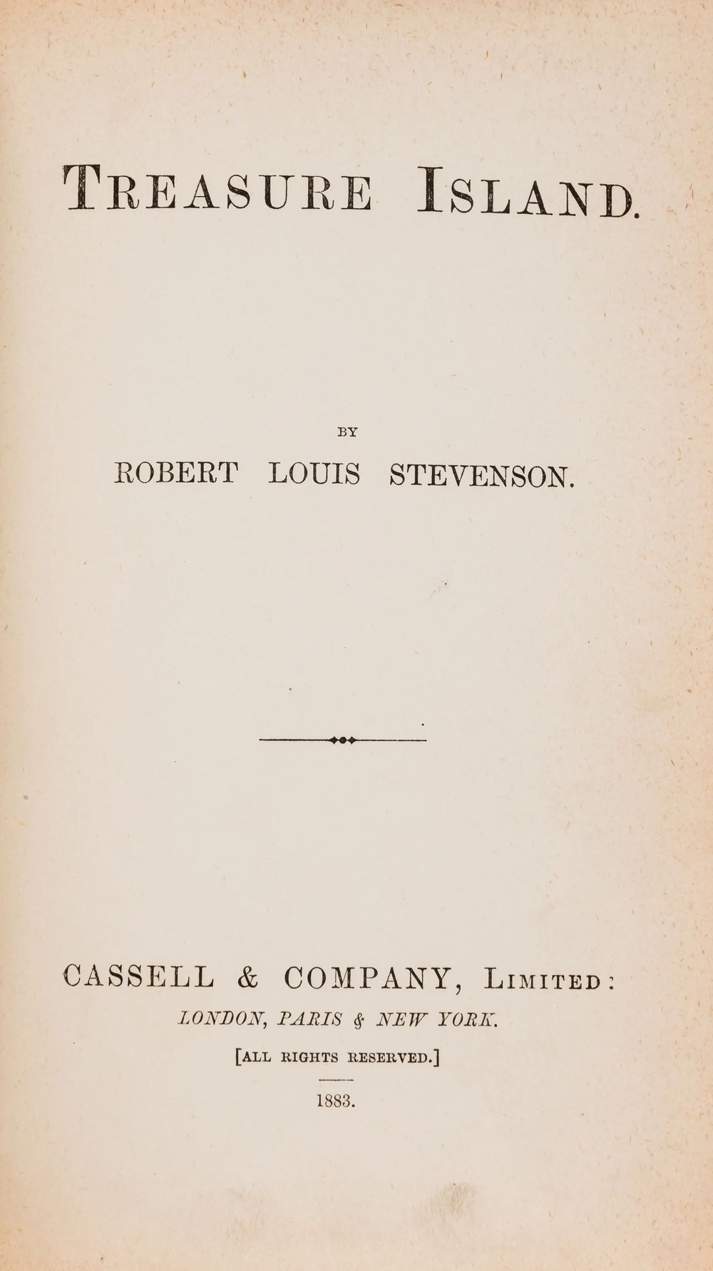 An early edition of Treasure Island by Robert Louis Stevenson