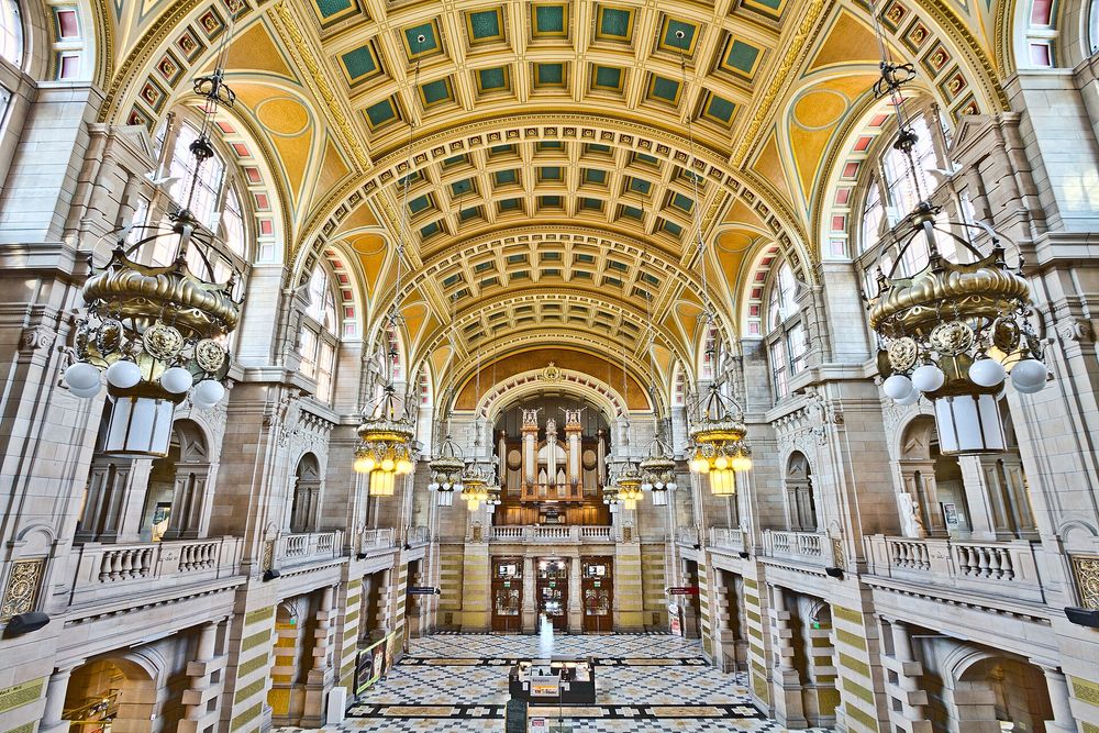 Here is a photograph taken from the main central hall inside The Kelvingrove Art Gallery and Museum. Located in Glasgow, Scotland, UK. (permission was given for use of photography…